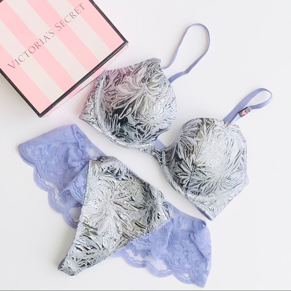 32D/MEDIUM Victoria’s Secret purple lingerie set